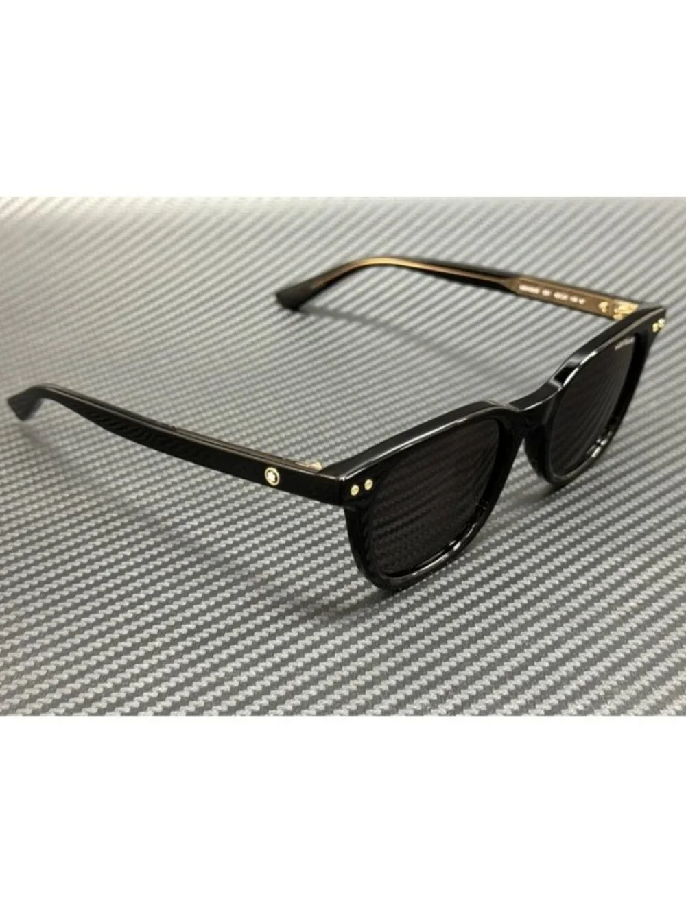 New Montblanc Men Black Sunglasses 49-21-150